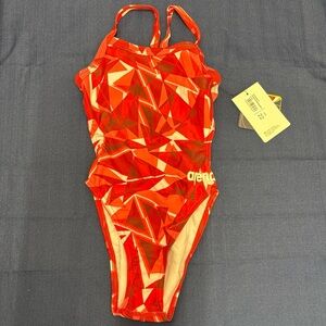 Arena women performance shattered Glass team pro swimsuit Sz 22 (XXS-junior)